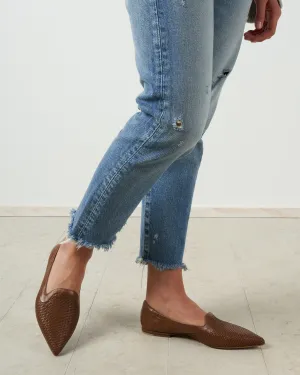 pointed toe flat - caramel glove