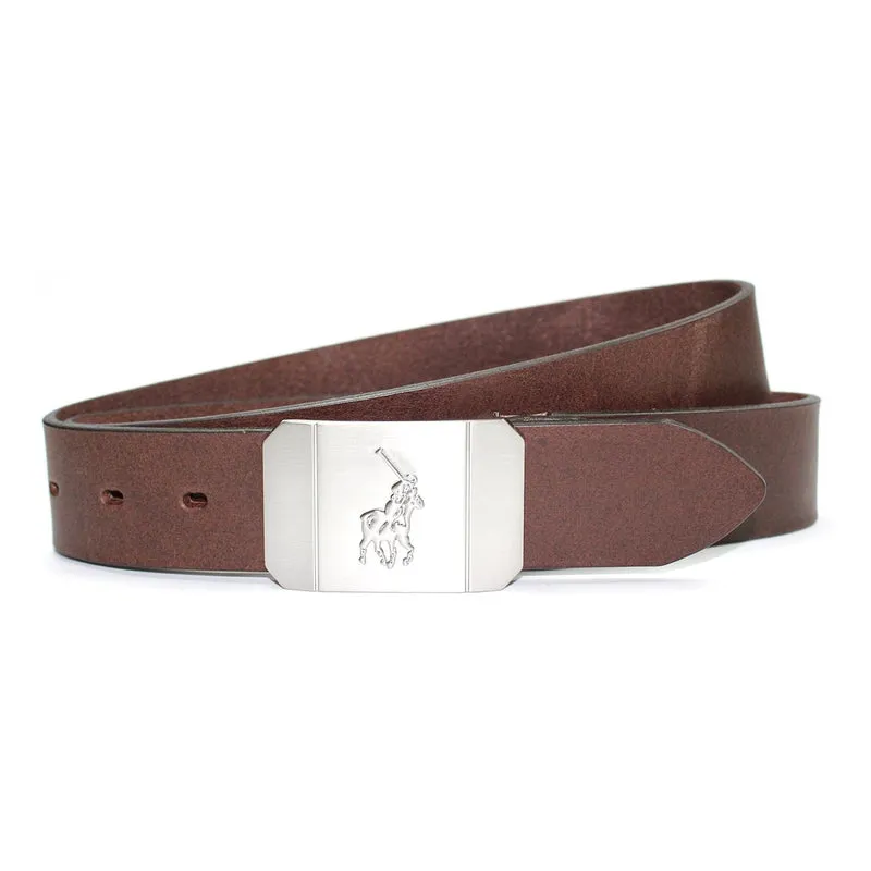 Polo Ethan Leather Belt Brown