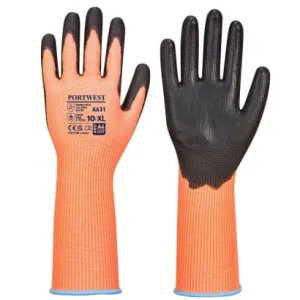 Portwest Vis-Tex Cut Level D Handling Glove with Long Cuff-A631