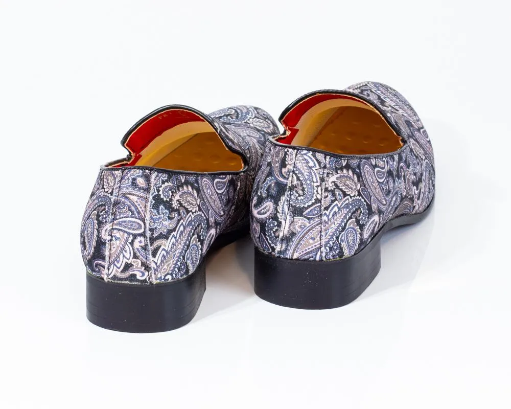 Premium Multicolor Floral Loafers for men designer slip on casual / dress shoes – Luxury Leather
