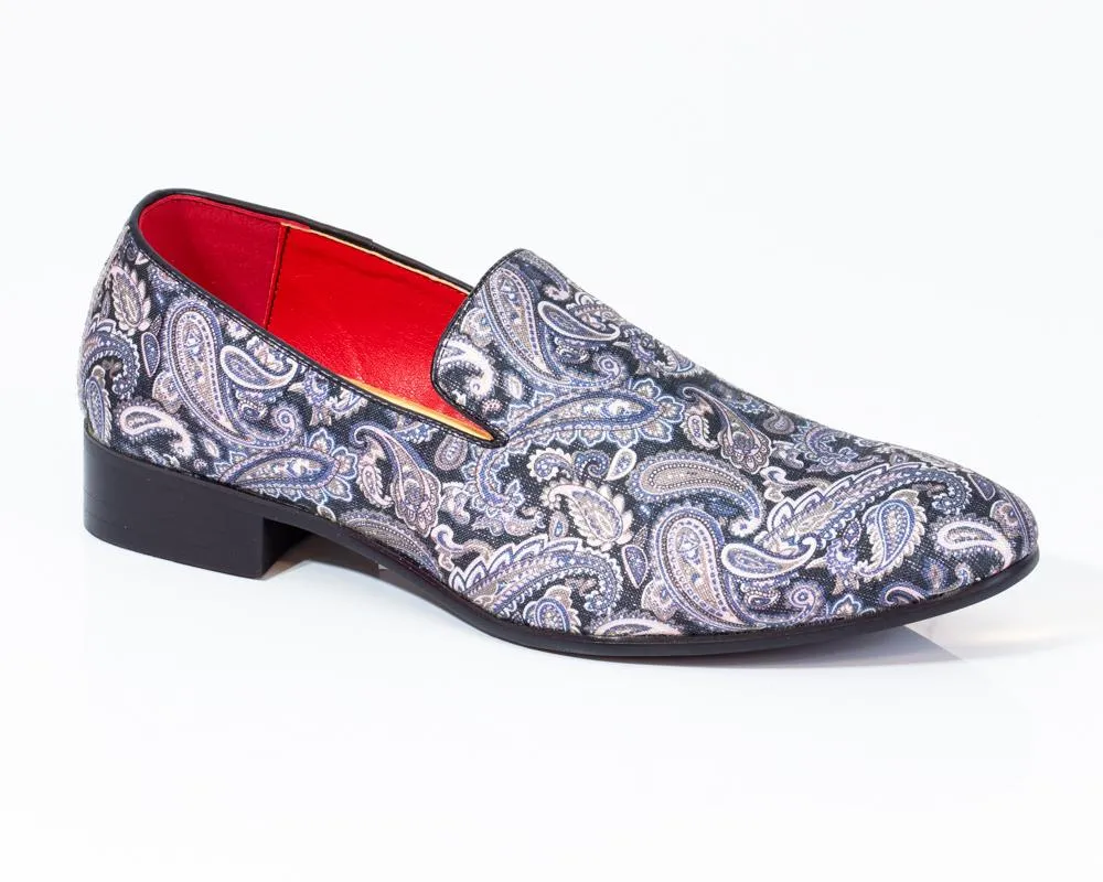 Premium Multicolor Floral Loafers for men designer slip on casual / dress shoes – Luxury Leather
