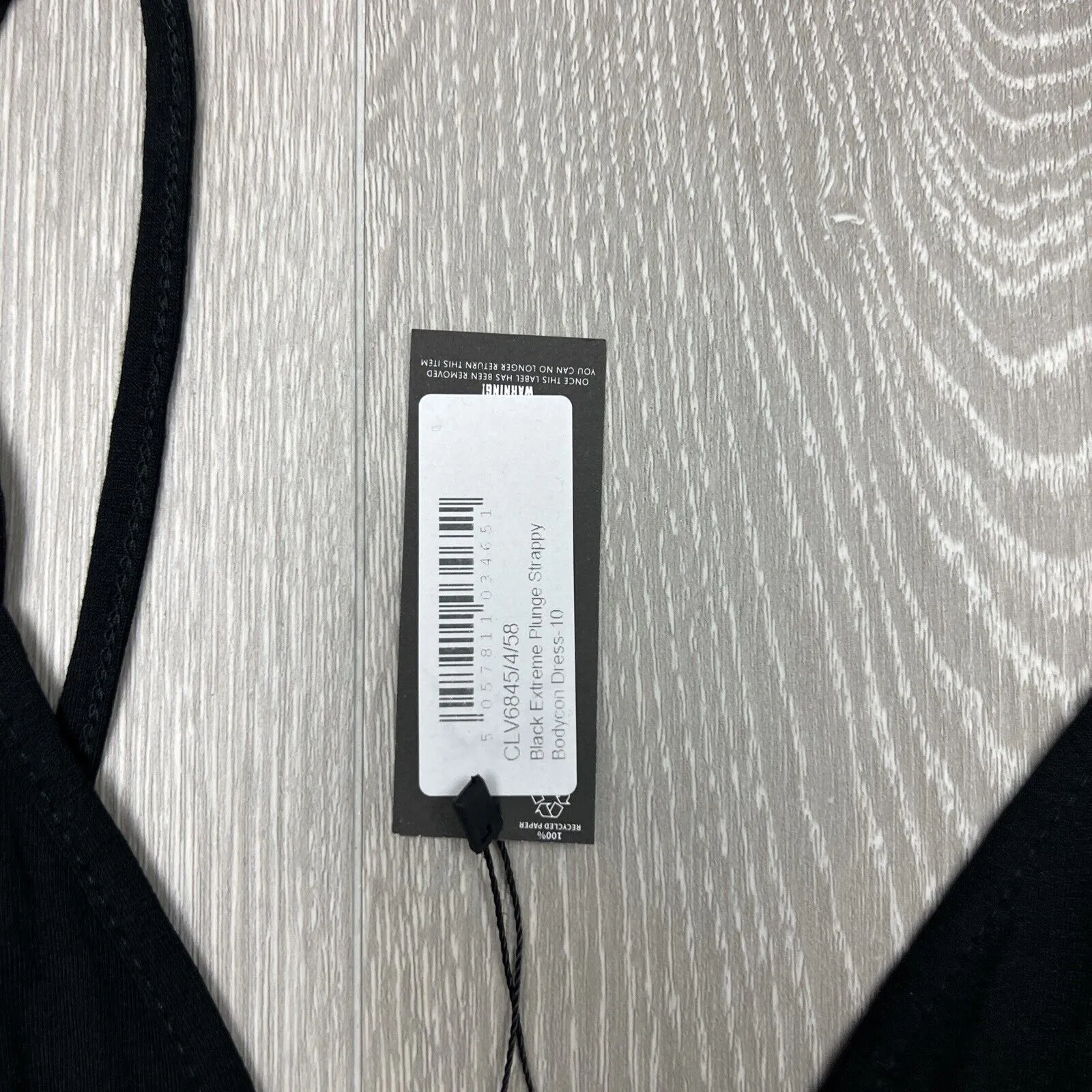 PRETTYLITTLETHING Womens Plunging Black Mini Skirt Size 10 (New)