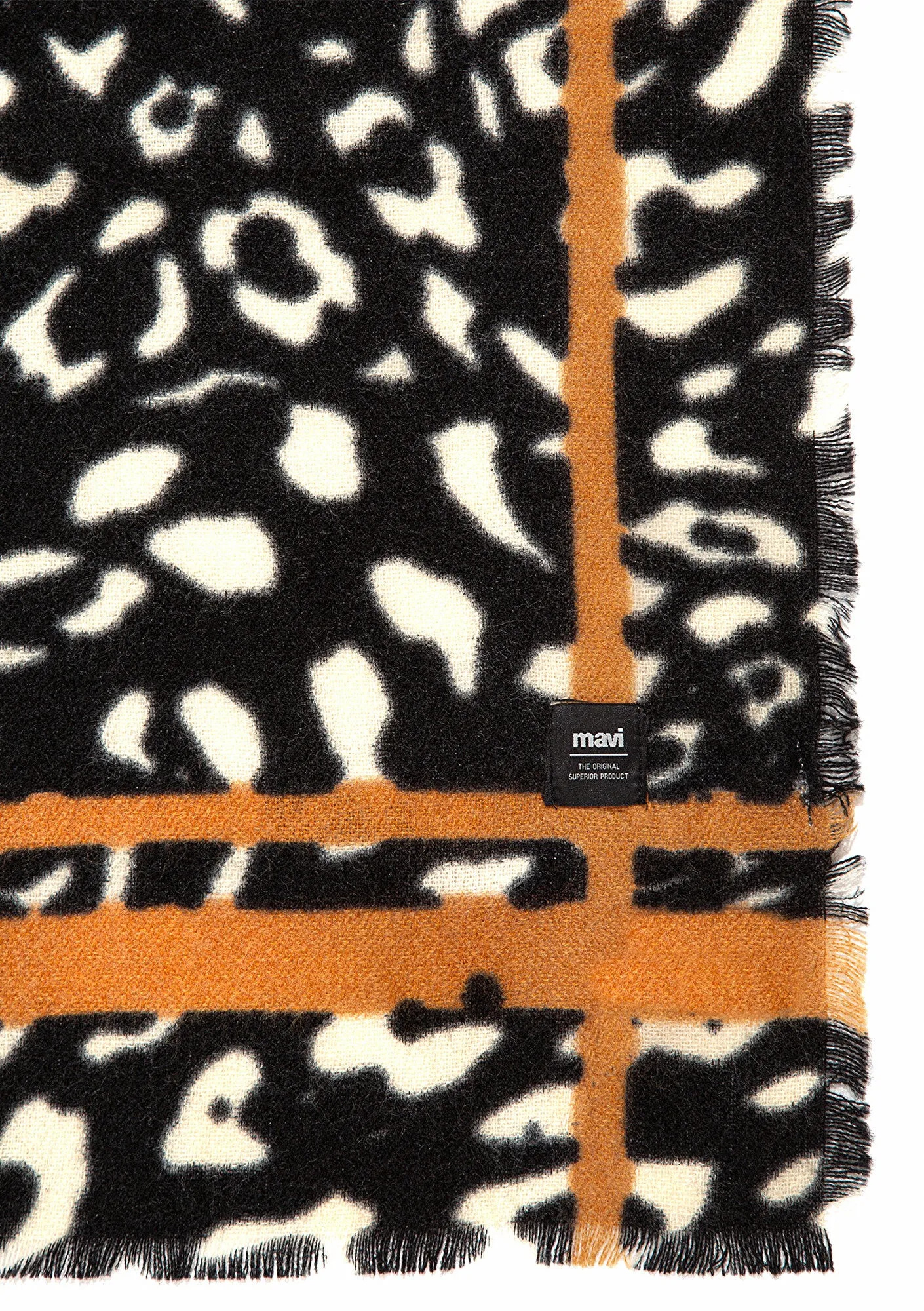Printed Black Scarf