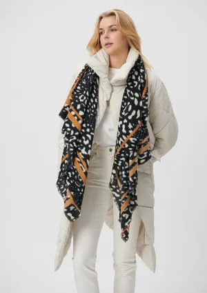 Printed Black Scarf