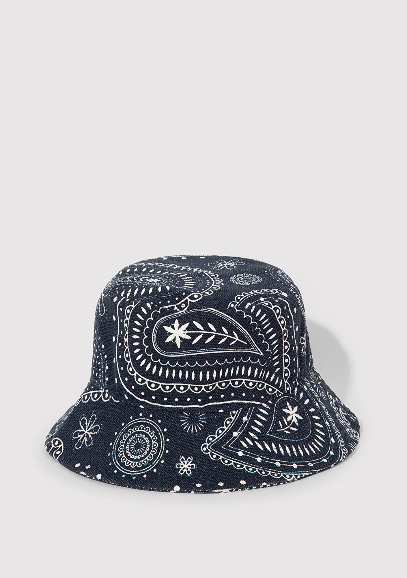 Printed Navy Bucket Hat