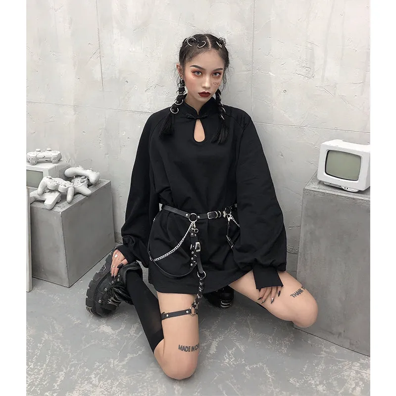 Punk  Waist and leg Belt  Two-piece set KF9596