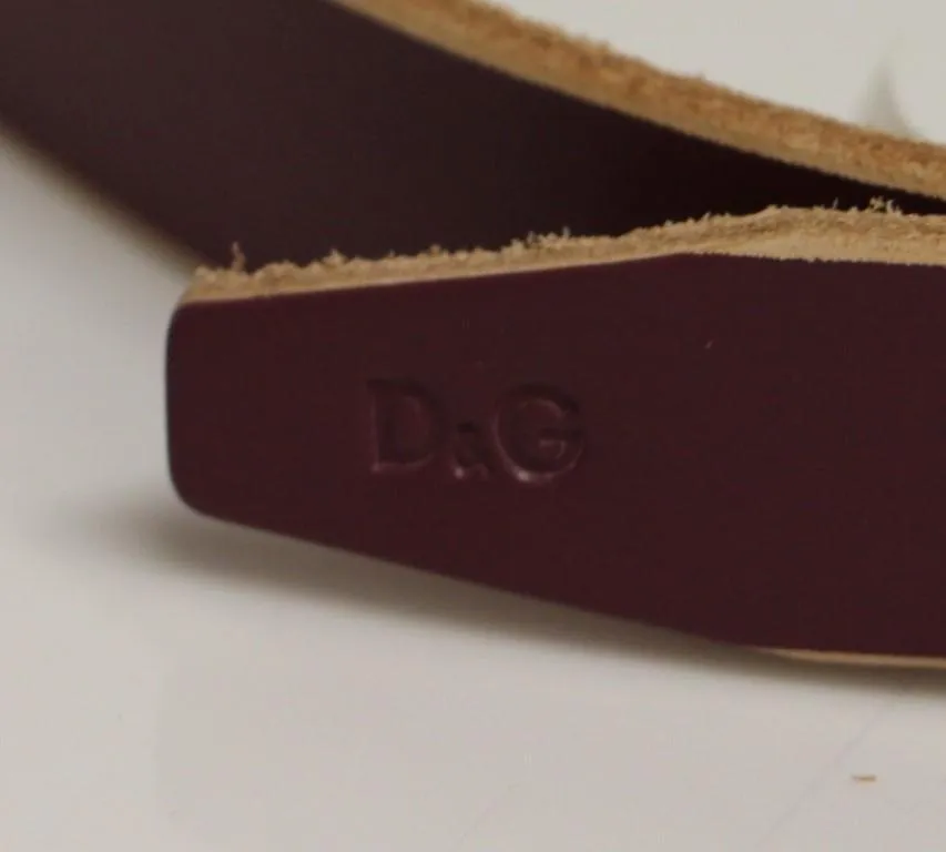 Purple Leather Logo Belt