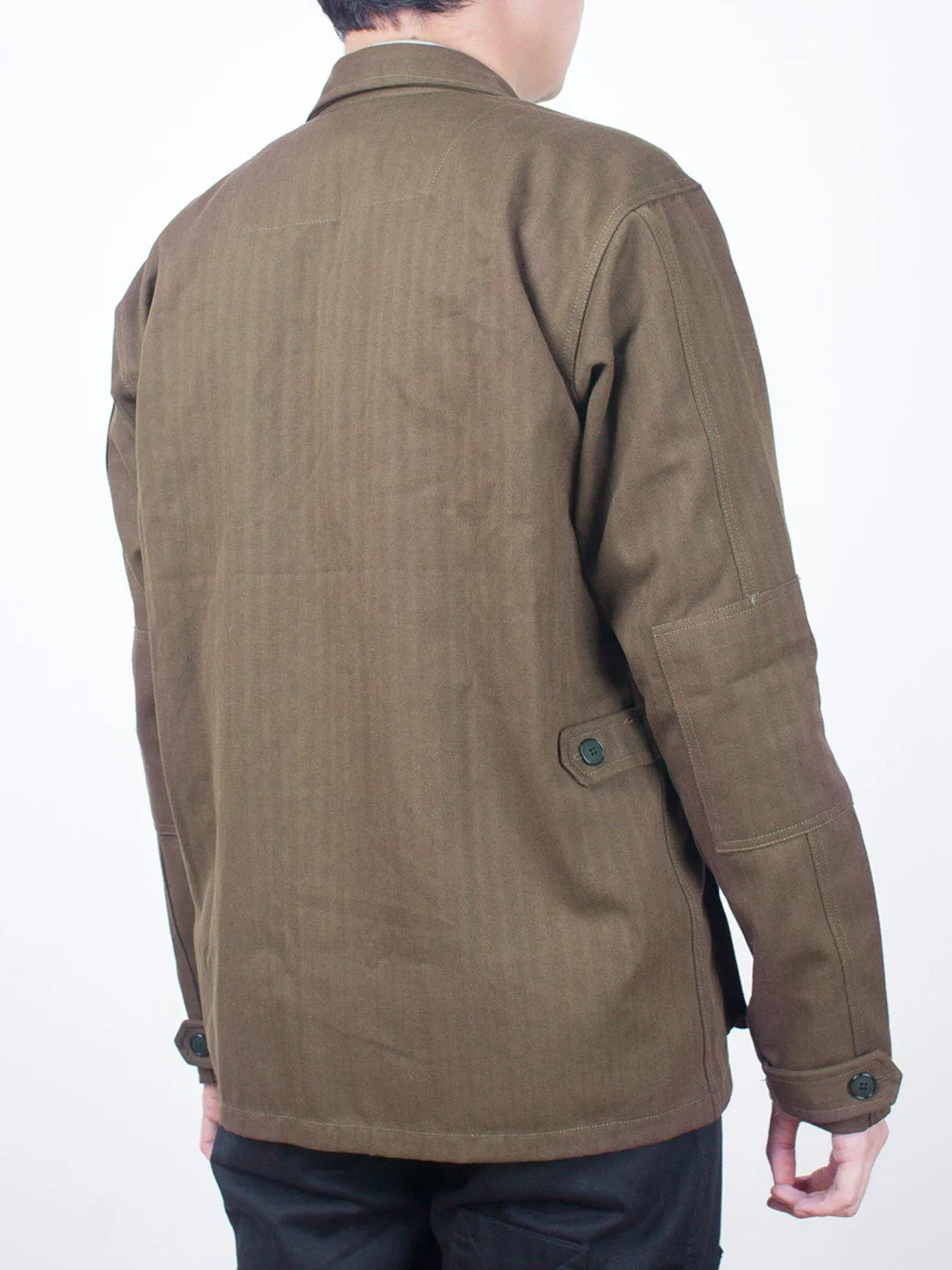 Qutn Field Jacket II Umber Herringbone