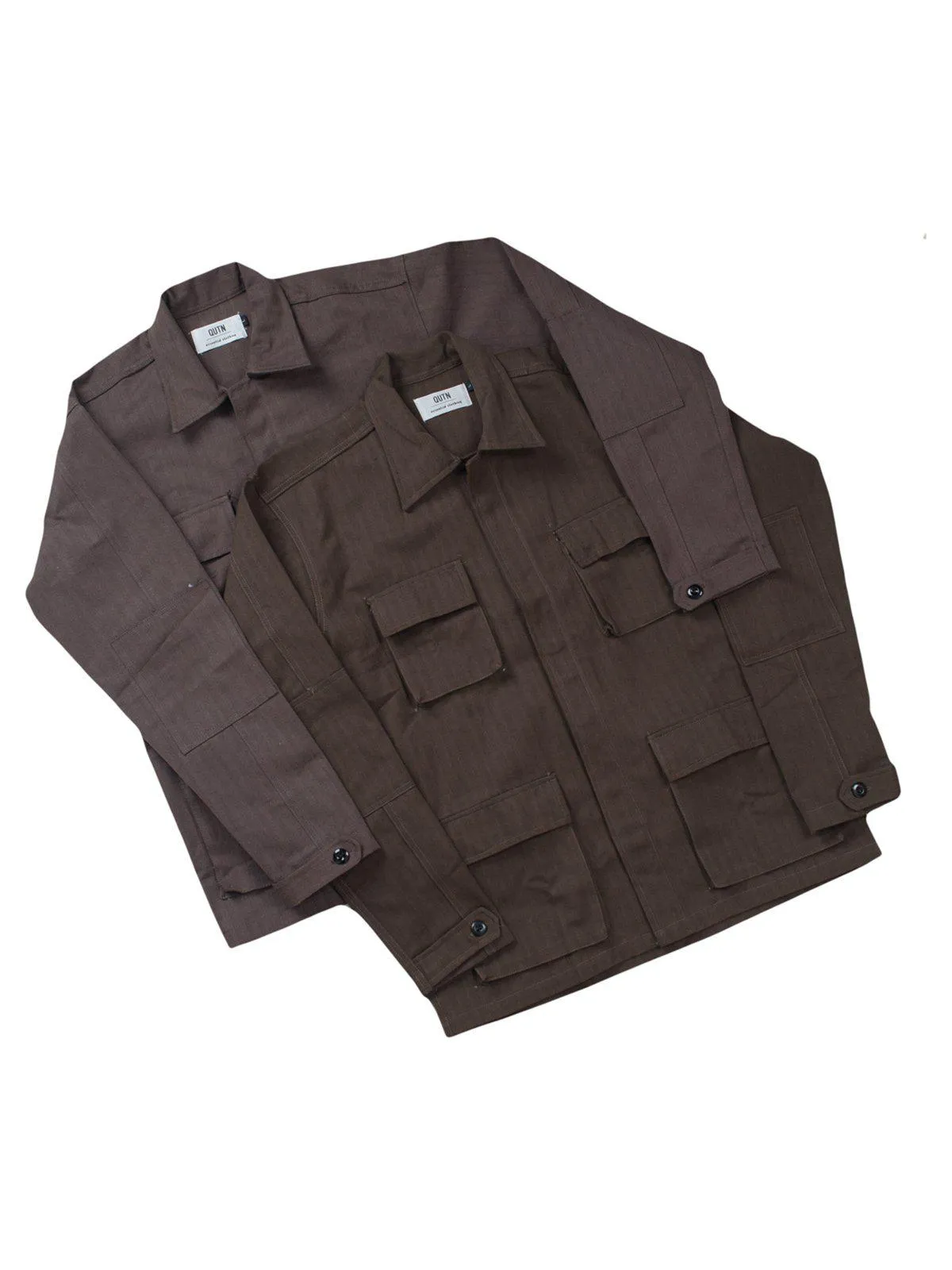 Qutn Field Jacket II Umber Herringbone