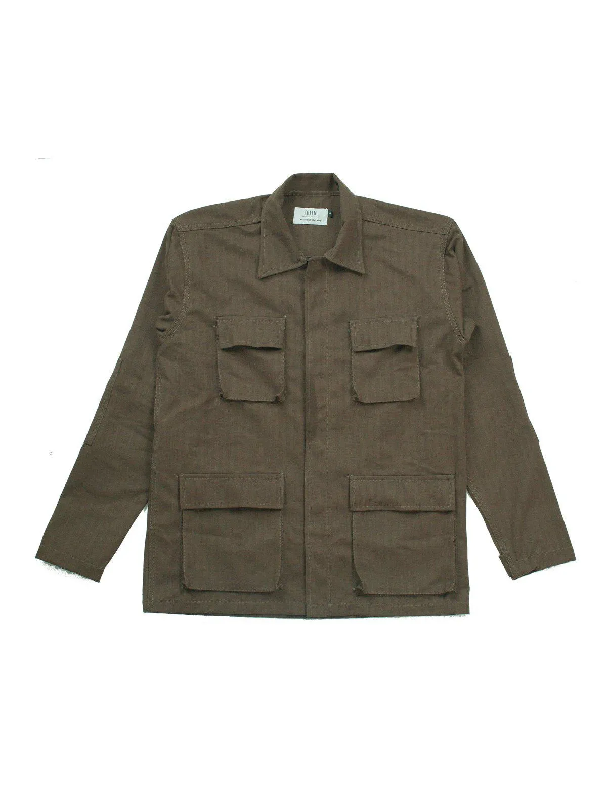 Qutn Field Jacket II Umber Herringbone