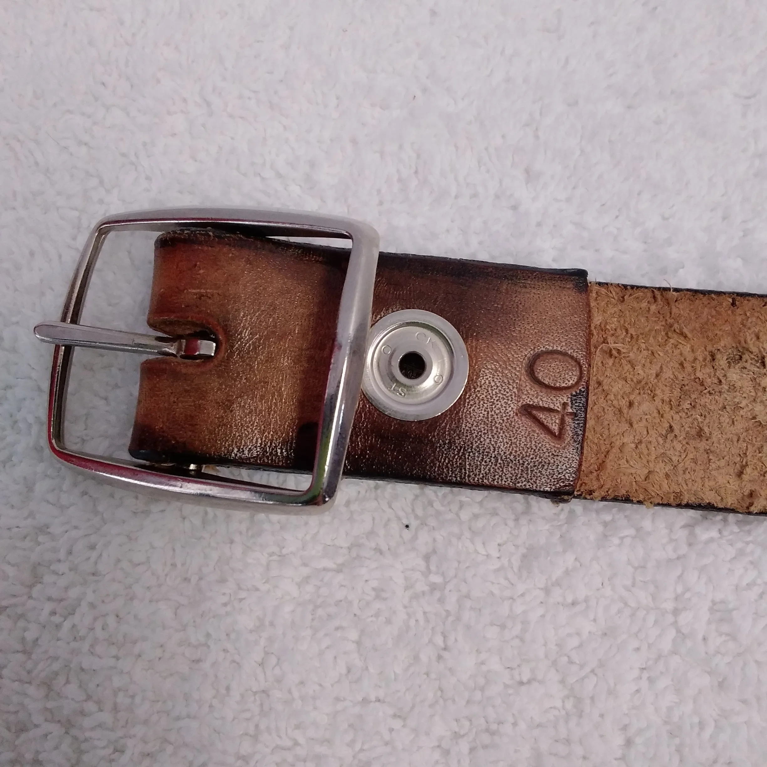 Rare - Harley Davidson Tooled Leather Indian Head Emblem Concha Belt - Size: 40