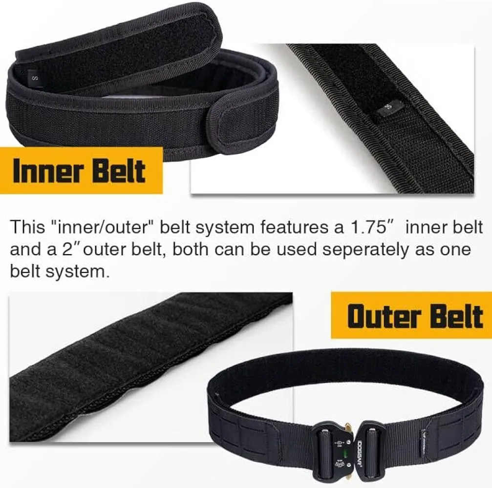 RECON GS2 50 mm  Laser Cut Tactical Battle  Belt complete with inner belt
