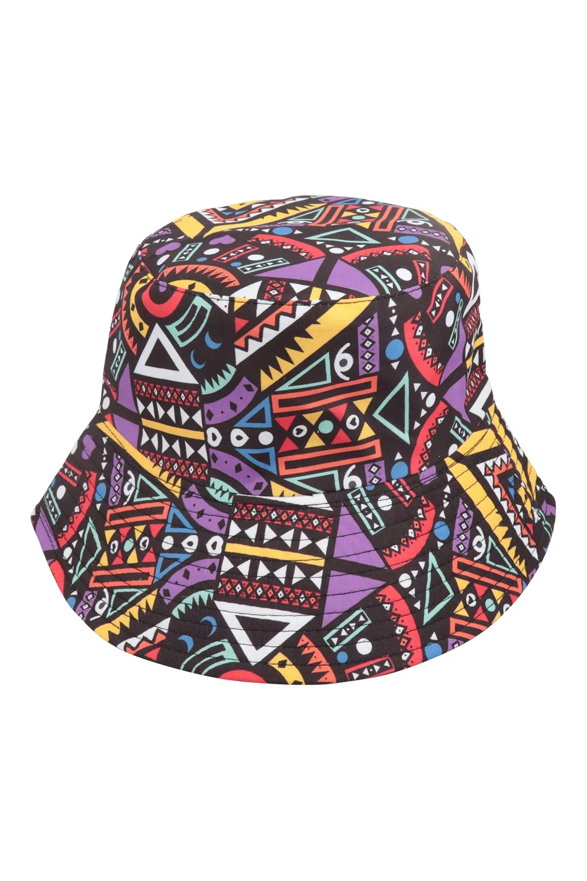 RETRO ABSTRACT PRINT FASHION BUCKET HAT