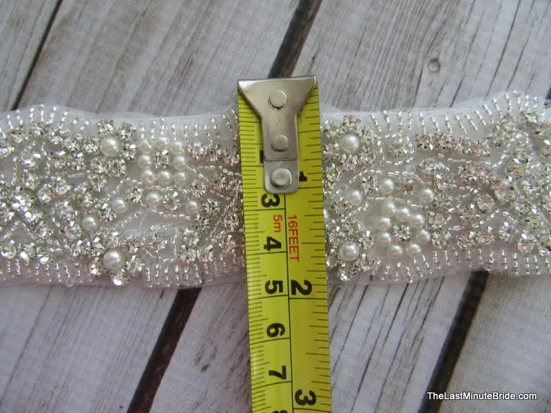 Rhinestone & Pearl Beaded Belt Style: Melbourne