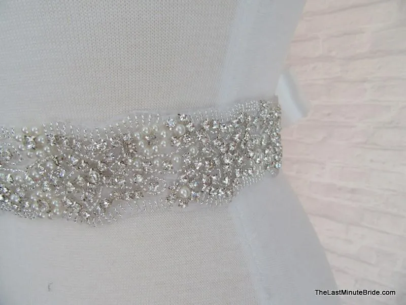 Rhinestone & Pearl Beaded Belt Style: Melbourne