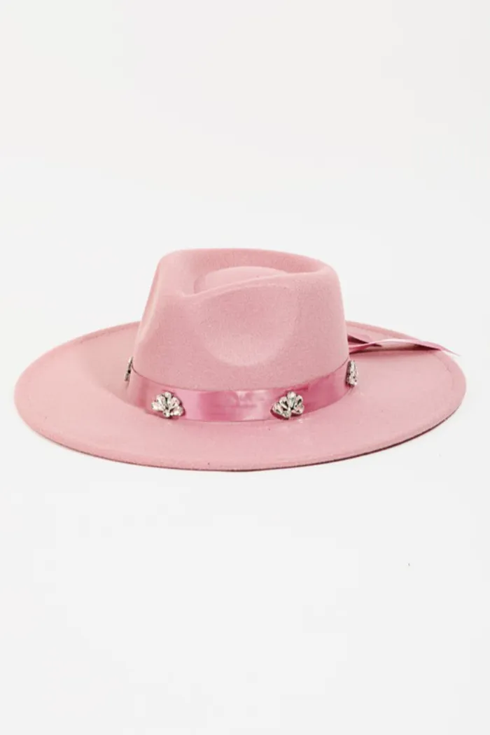 Rhinestone Fedora Hat