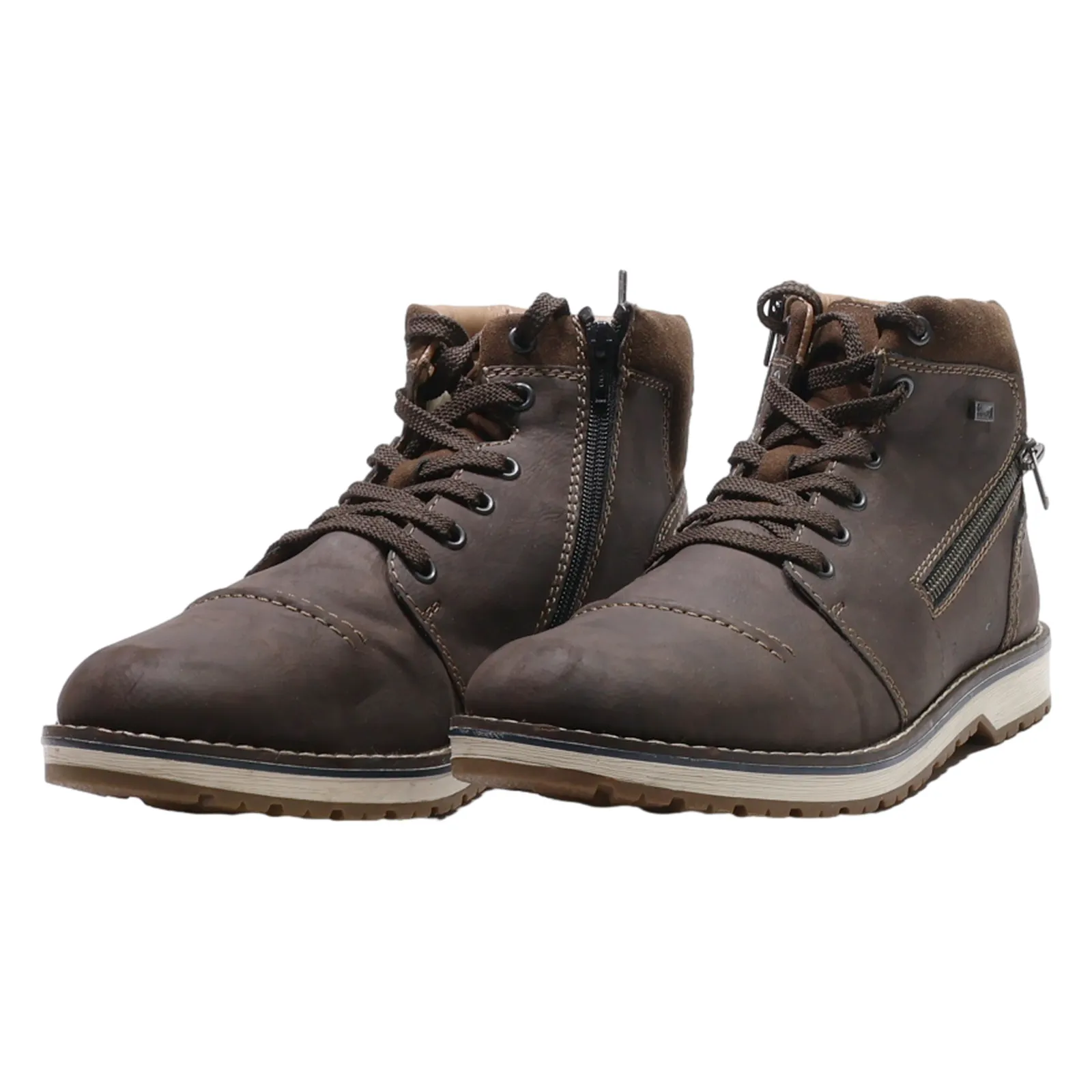 RIEKER Chukka Boots Brown Synthetic Mens UK 8
