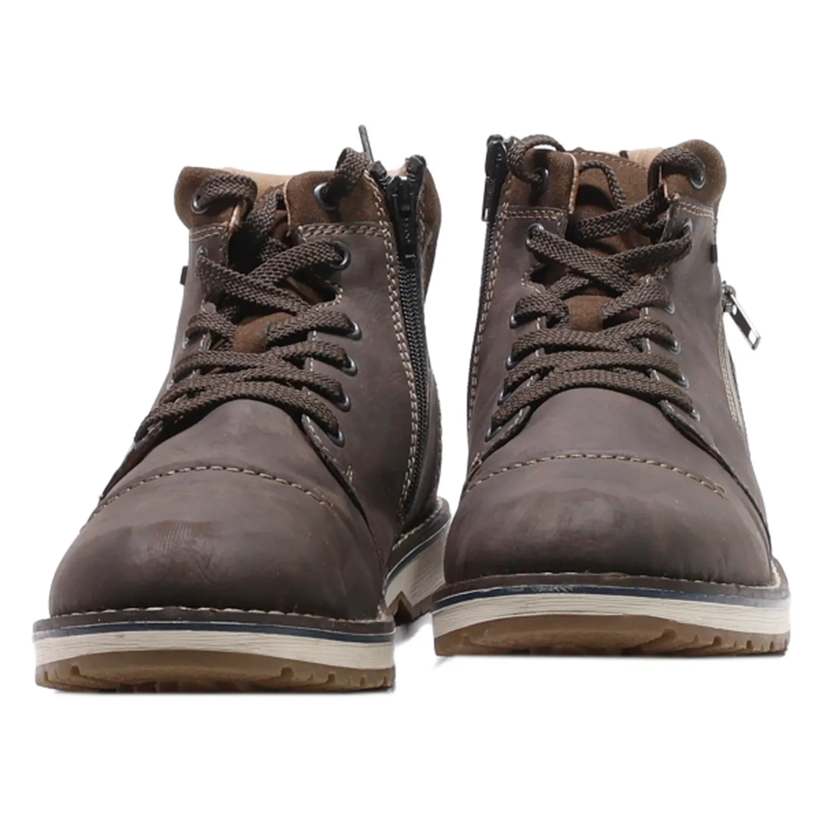 RIEKER Chukka Boots Brown Synthetic Mens UK 8