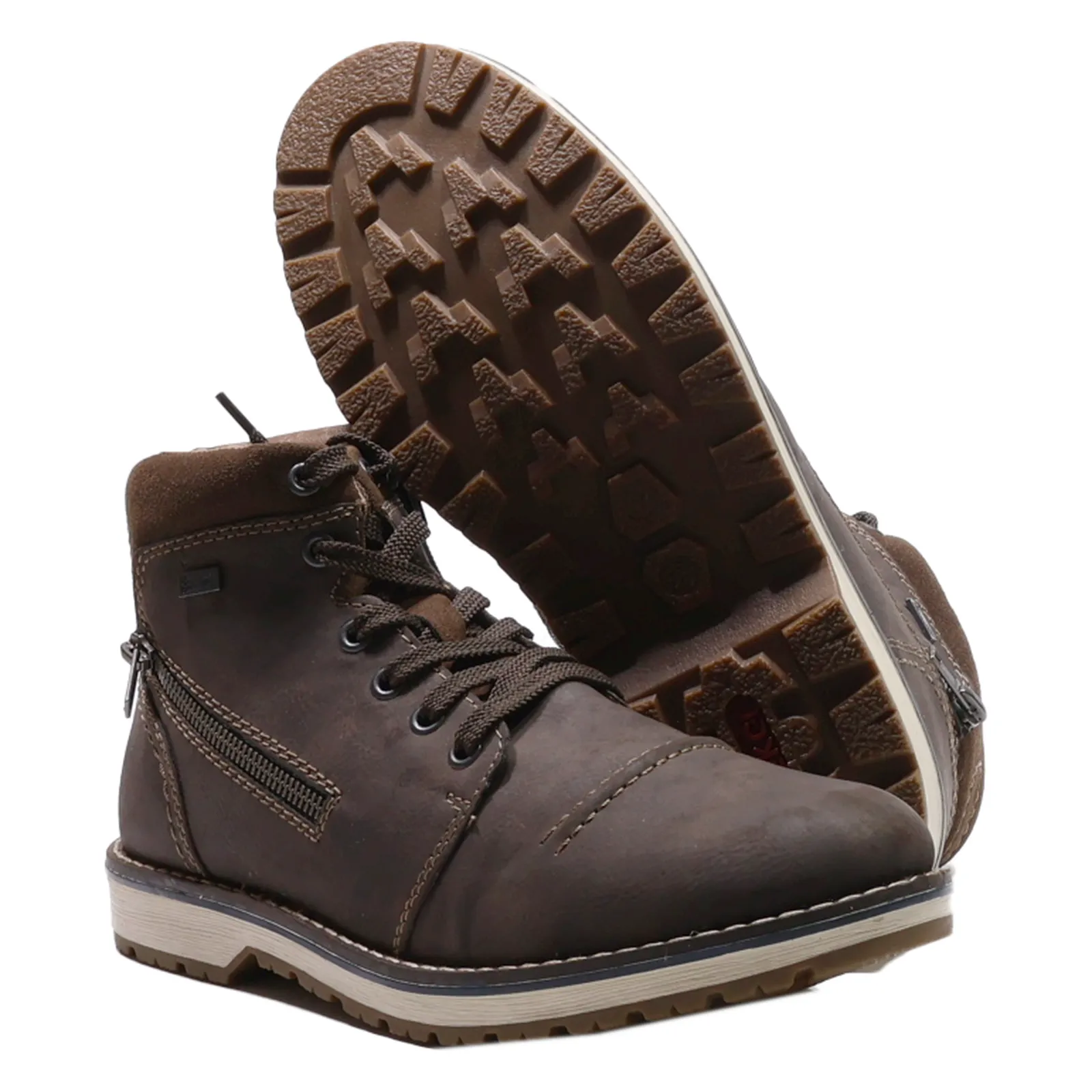 RIEKER Chukka Boots Brown Synthetic Mens UK 8