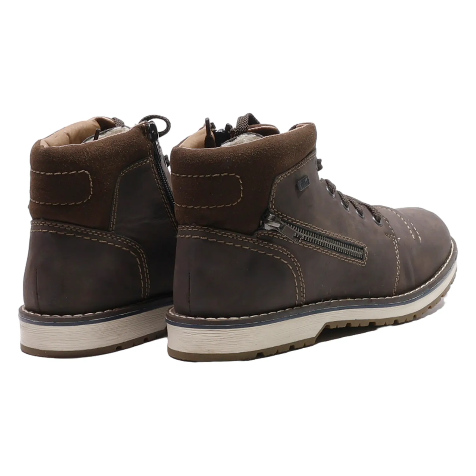 RIEKER Chukka Boots Brown Synthetic Mens UK 8
