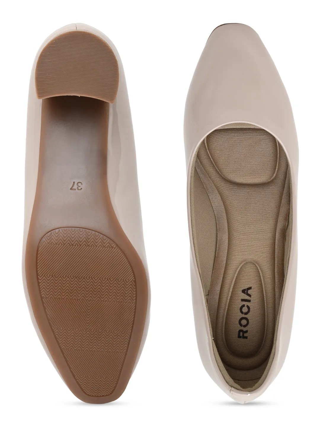 Rocia By Regal Nude Women Patent Pumps