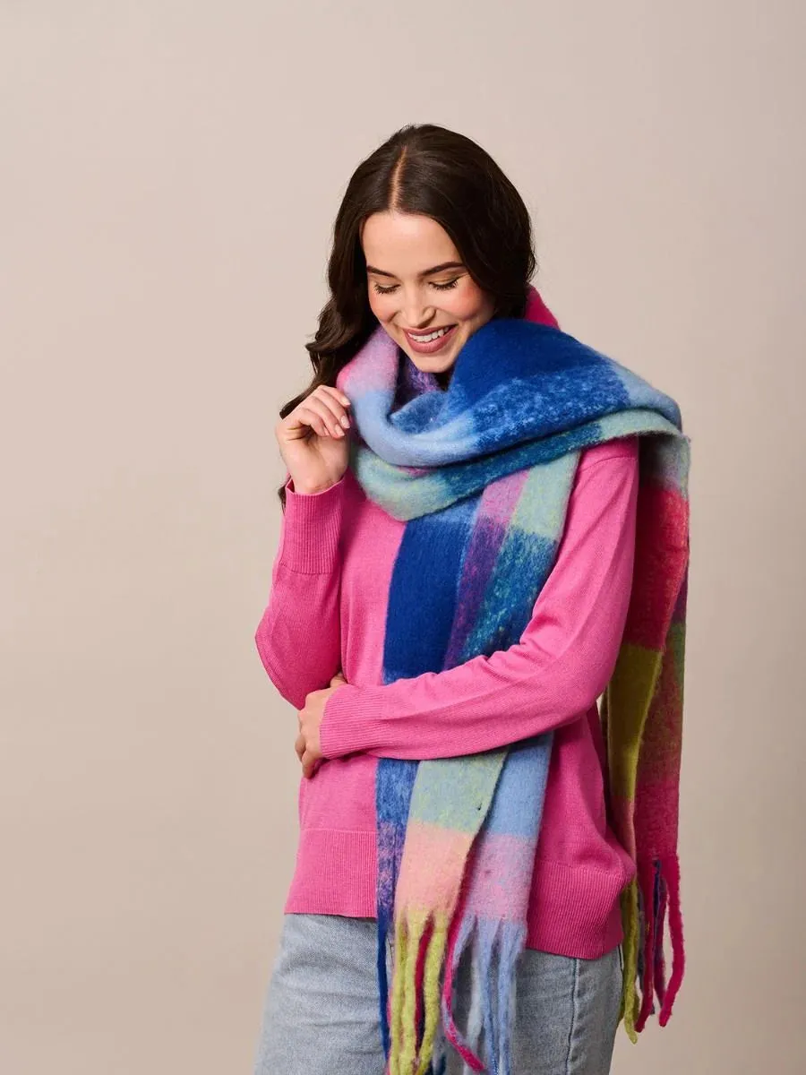 Saint Martin Scarf - Navy & Pink | Tiger Tree