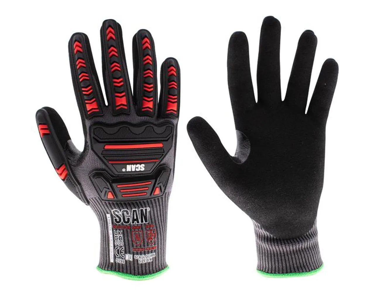 Scan Nitrile Palm Impact Cut D Gloves - Xxl (Size 11)