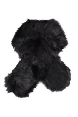 SCARF FURRY FAUX FUR PULL THROUGH