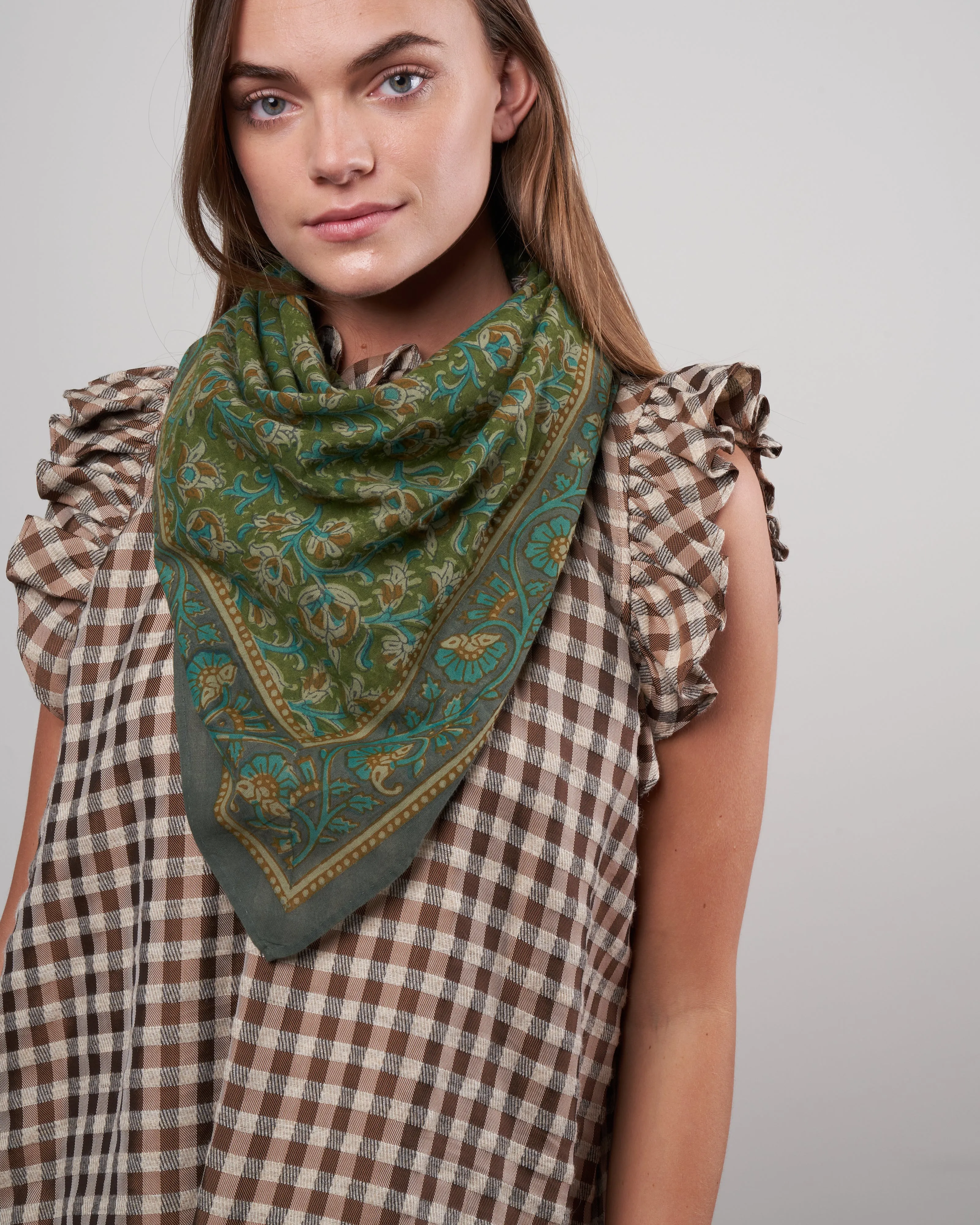 scarf - kaki