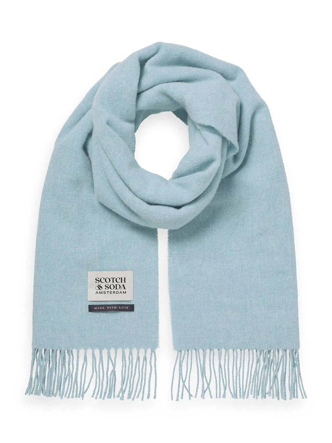 SCOTCH & SODA VIRGIN WOOL FRINGED SCARF SAS169440