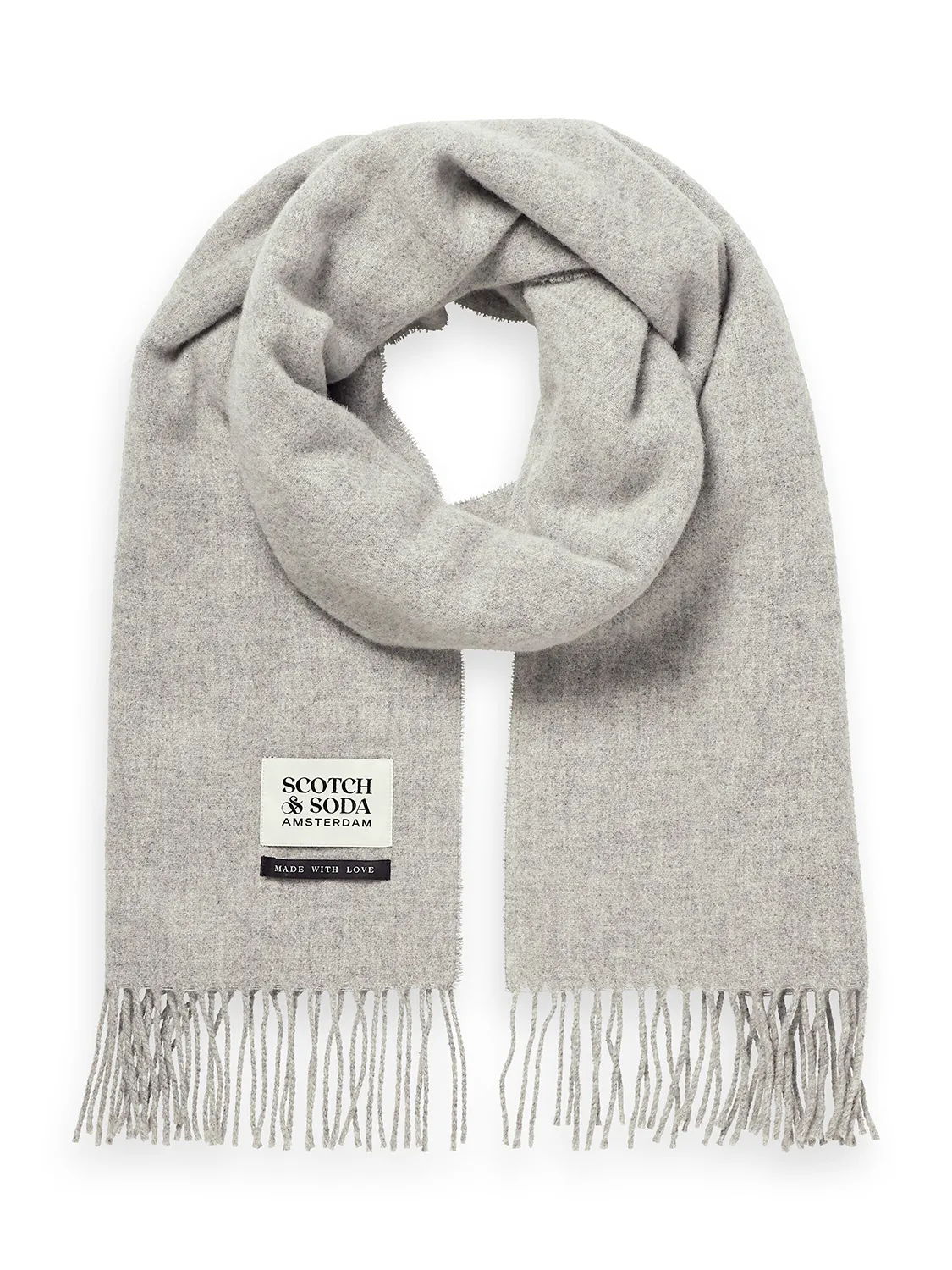 SCOTCH & SODA VIRGIN WOOL FRINGED SCARF SAS169440