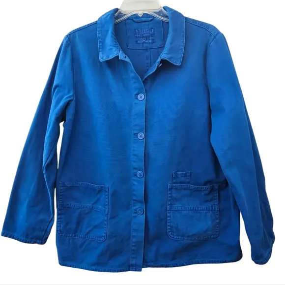 SEASALT Cornwall Gwithian Women's Blue Woven Cotton Denim Utility Jacket