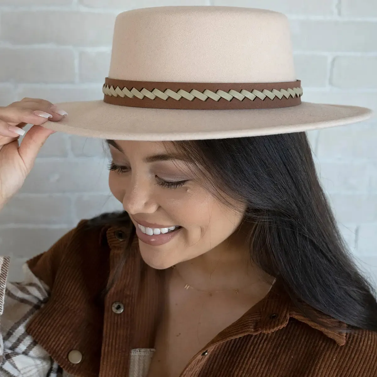 She’s A Keeper Wide Brim Hat - Beige