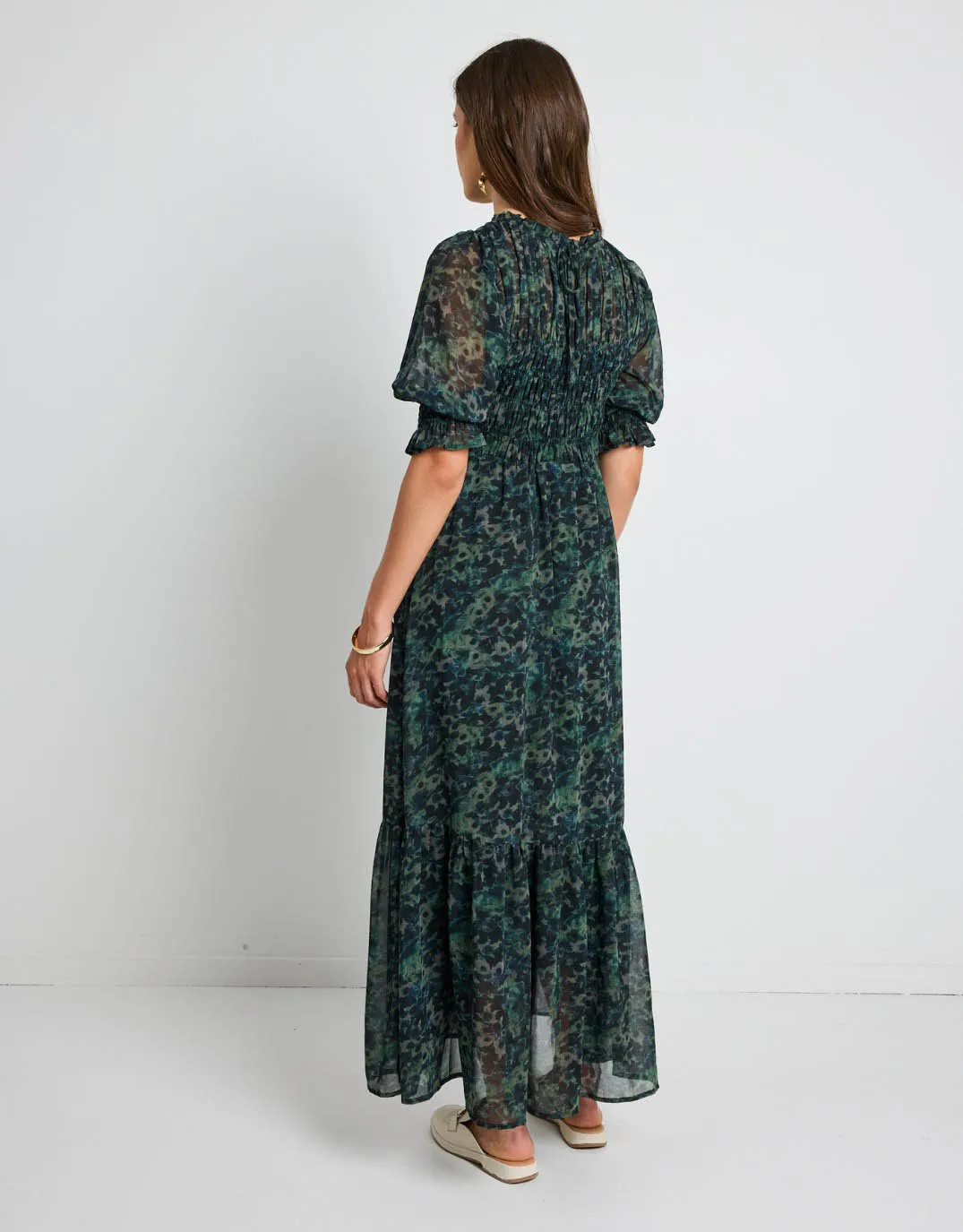 Showcase Tiered Maxi Dress - Khaki