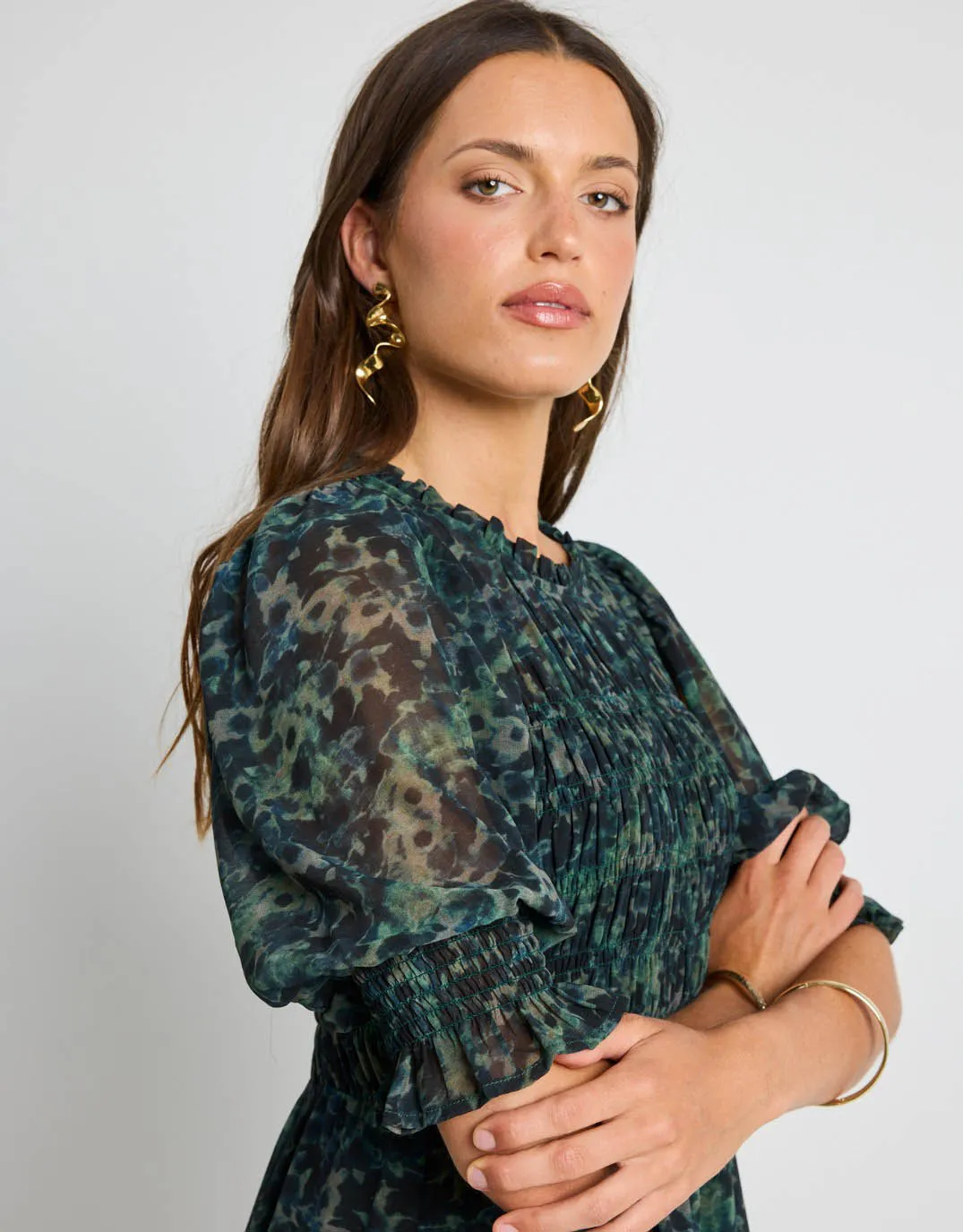 Showcase Tiered Maxi Dress - Khaki