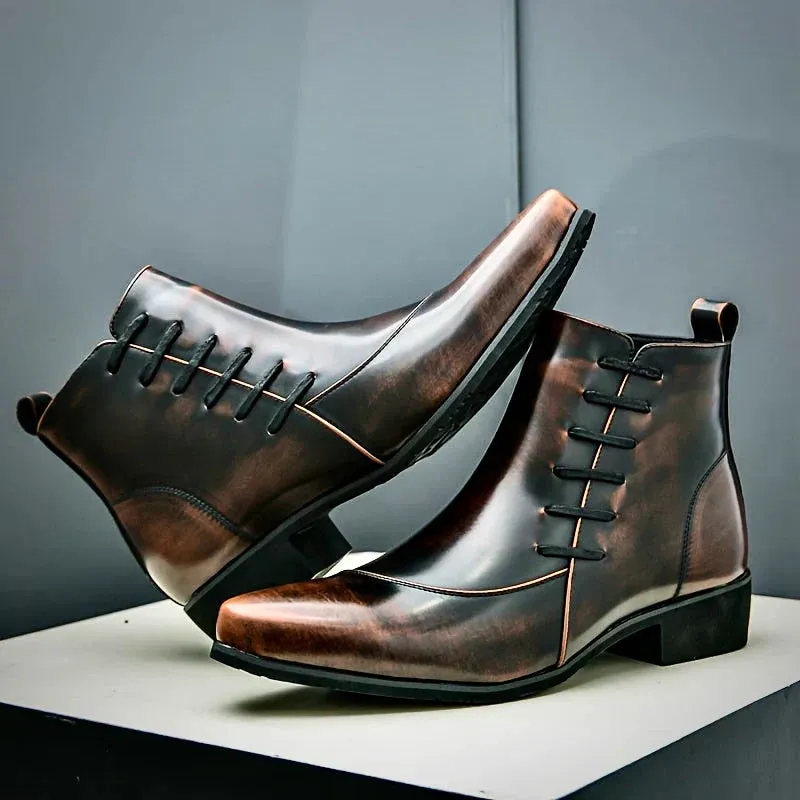 Sleek Samuel Thatcher Leather Boots