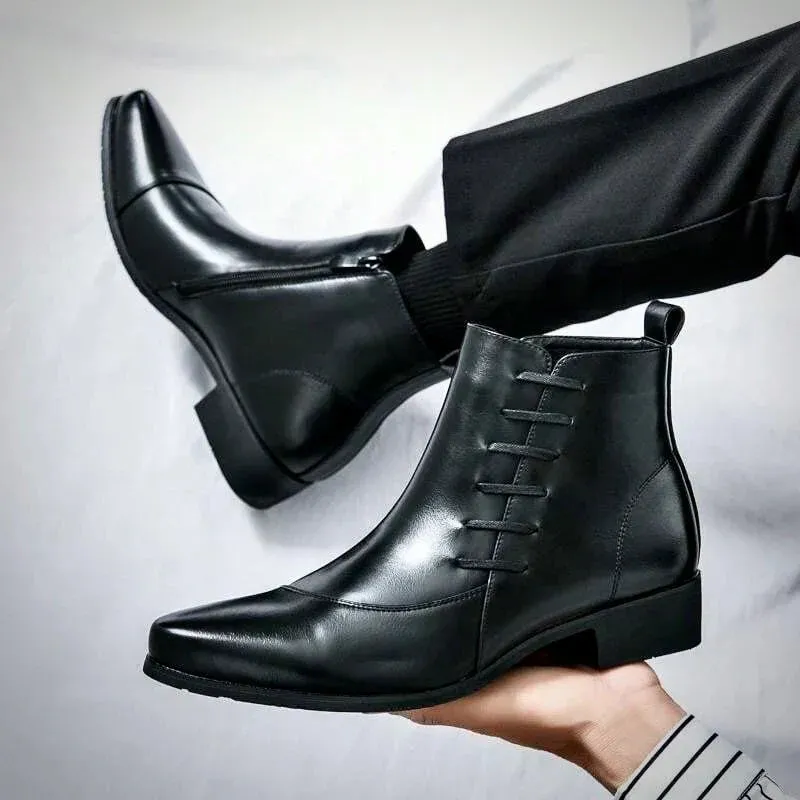 Sleek Samuel Thatcher Leather Boots