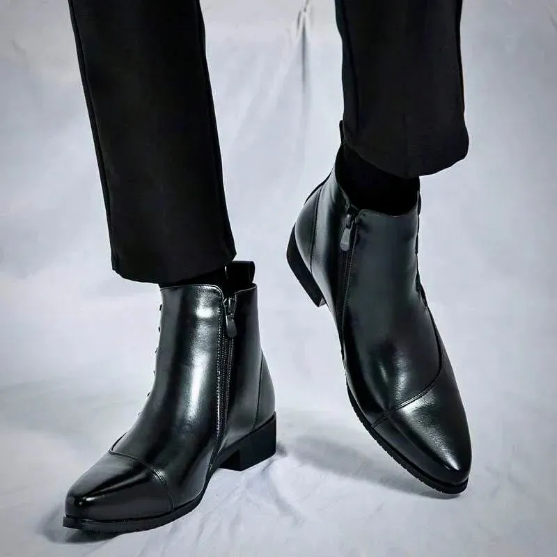 Sleek Samuel Thatcher Leather Boots