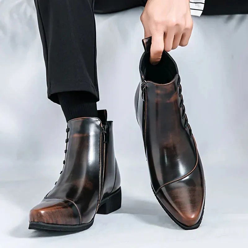 Sleek Samuel Thatcher Leather Boots