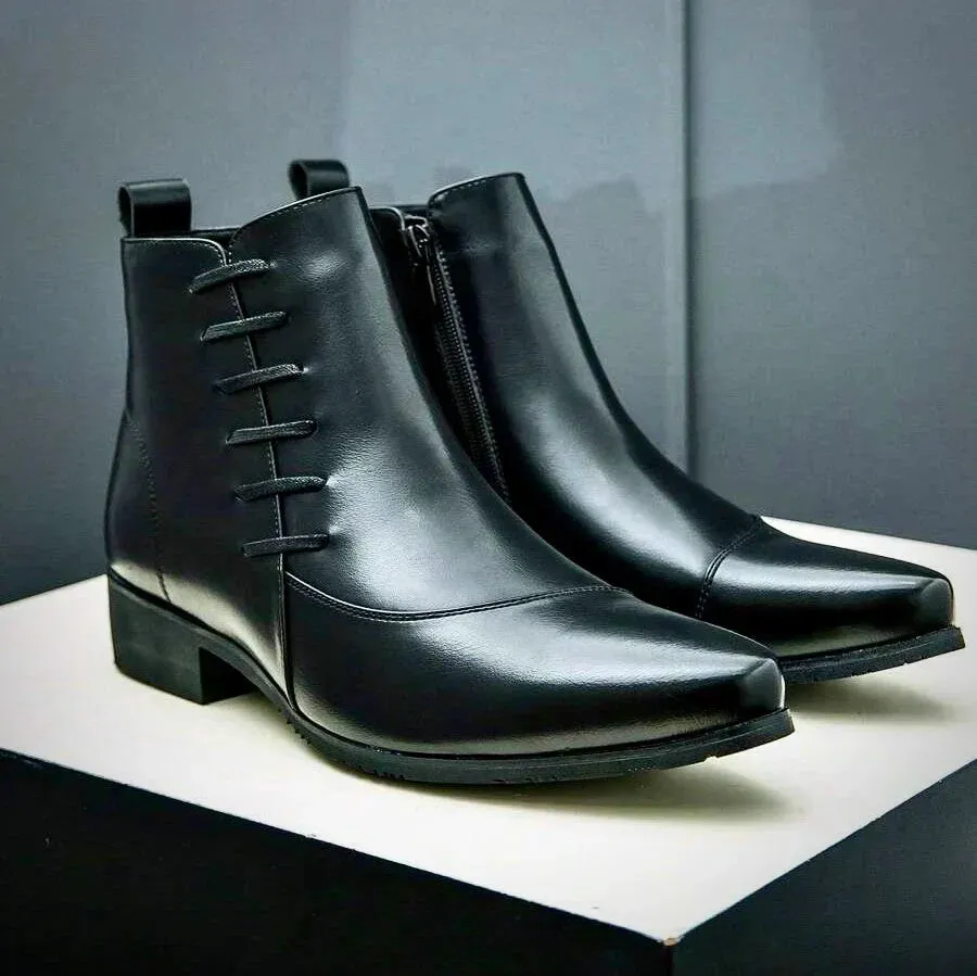 Sleek Samuel Thatcher Leather Boots