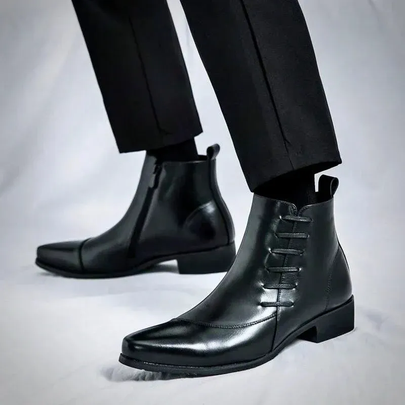 Sleek Samuel Thatcher Leather Boots