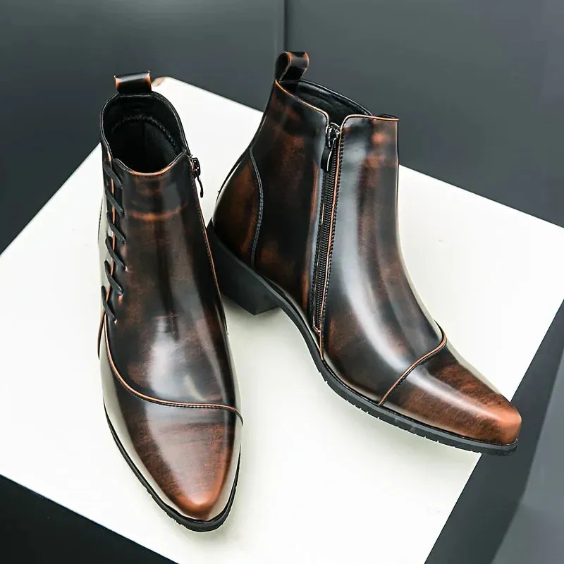 Sleek Samuel Thatcher Leather Boots
