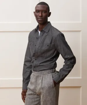 Slim Fit Japanese Chambray Work Shirt