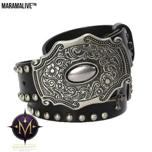 Smooth Buckle Skull Hip Hop Belt Men personality