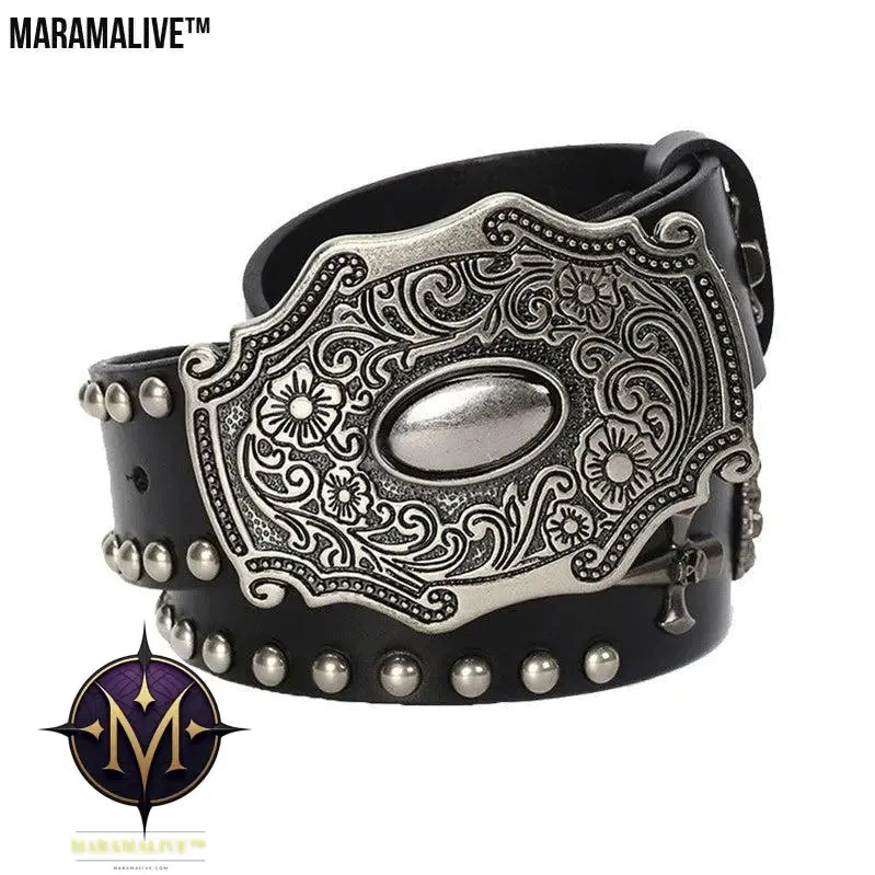 Smooth Buckle Skull Hip Hop Belt Men personality