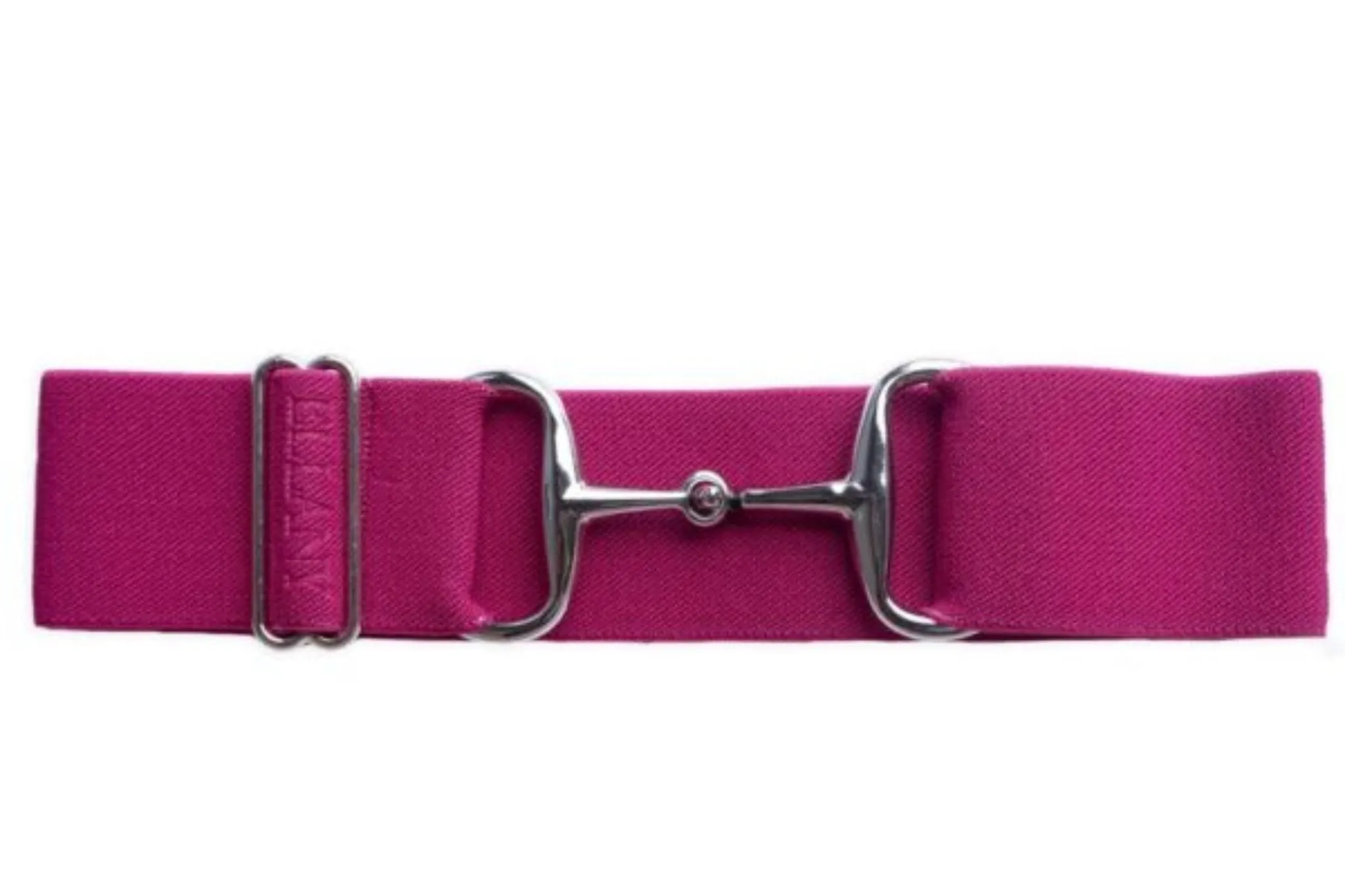 Snaffle Bit Elastic Belt  2" Silver Snaffle