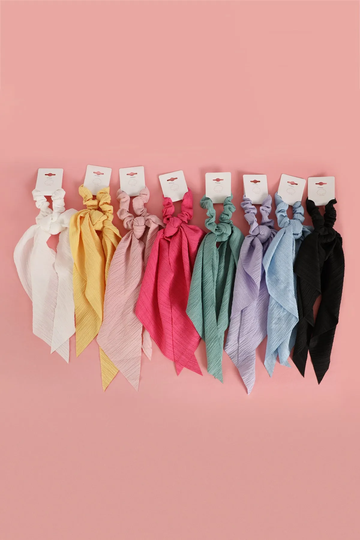SOLID COLOR SCRUNCHIE SCARF HAIR ACCESSORIES