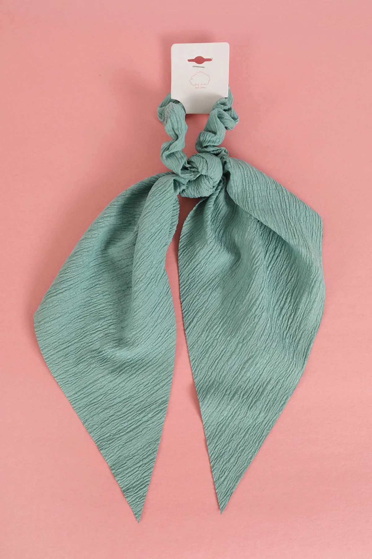 SOLID COLOR SCRUNCHIE SCARF HAIR ACCESSORIES