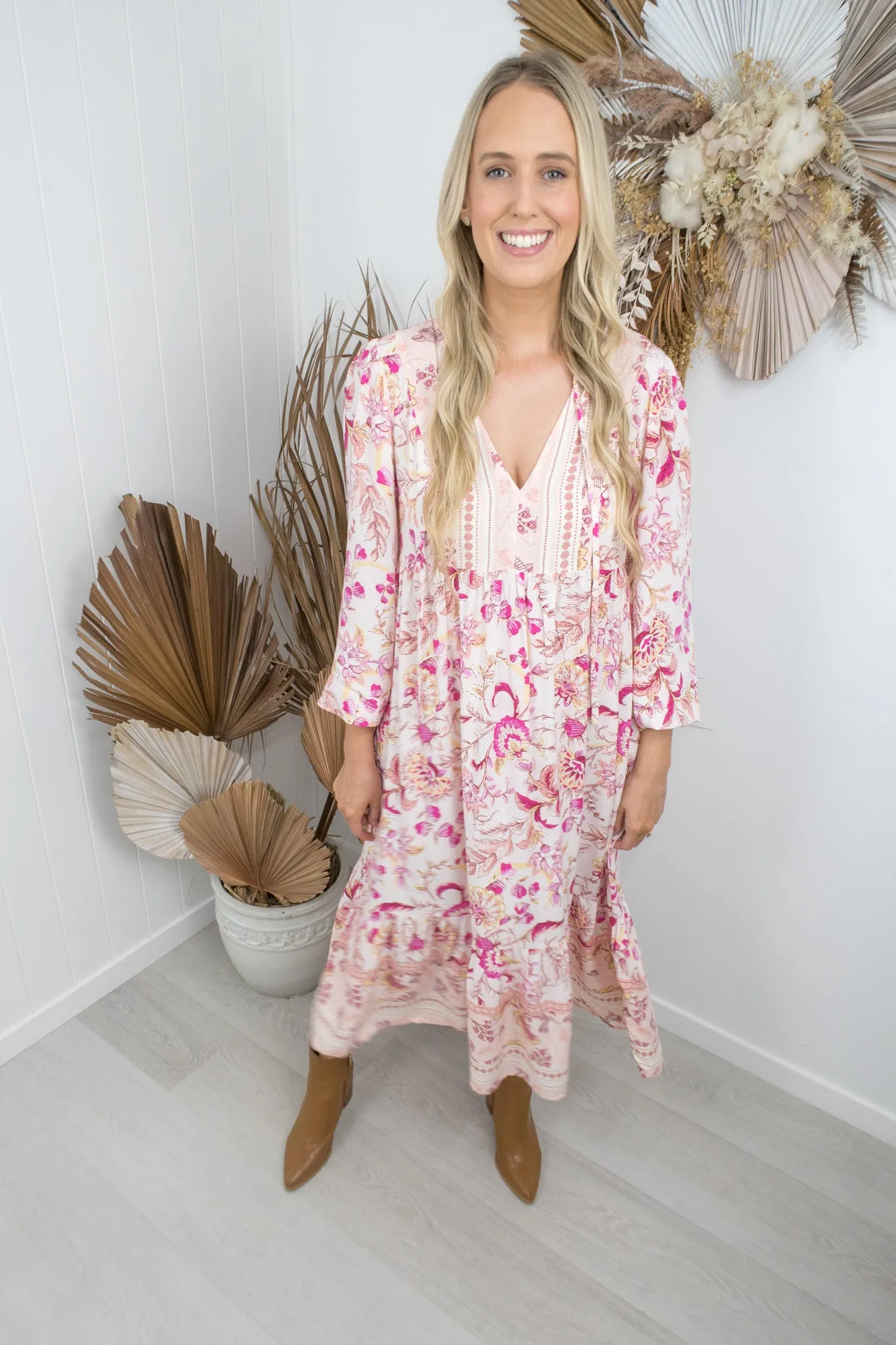 Sonny Dress- Pink/white floral