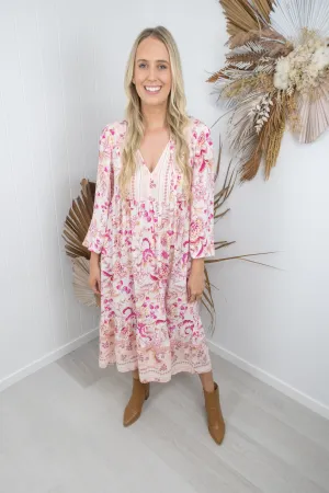 Sonny Dress- Pink/white floral